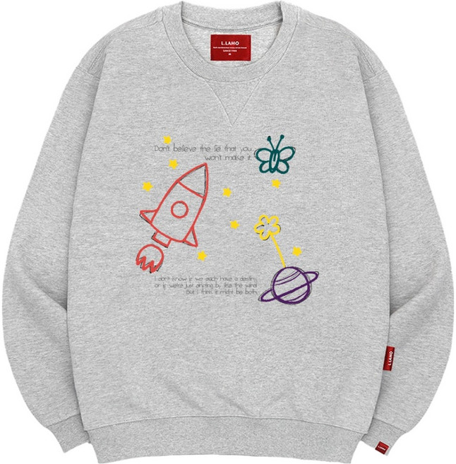 엘라모 남녀공용 스페이스드림 맨투맨