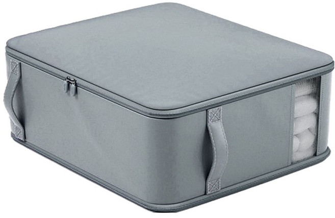 마켓피오 홈 뉴 두꺼운 코튼 대용량 투명창 침구 수납가방, 타입1, 1개