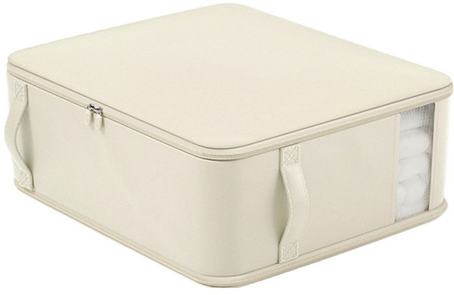 마켓피오 홈 뉴 두꺼운 코튼 대용량 투명창 침구 수납가방, 타입2, 1개