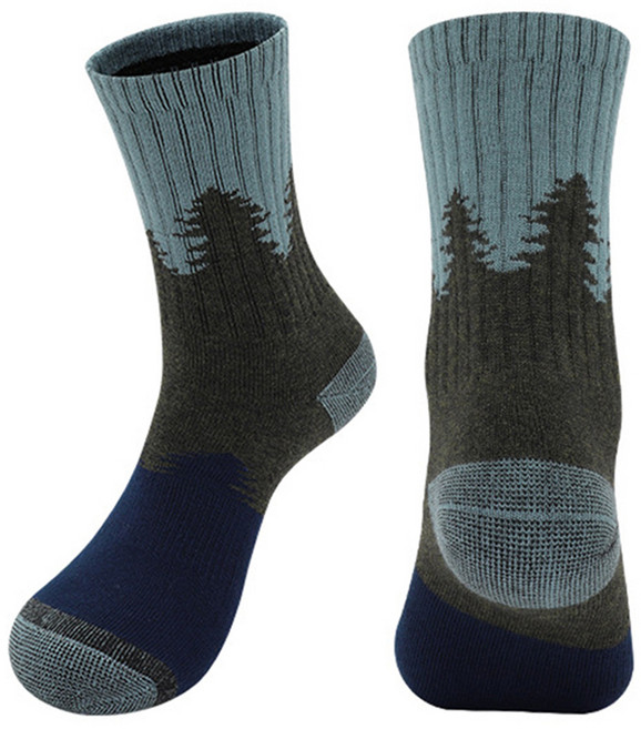 오버코드 도톰한 울 사이클링 등산 스포츠 양말 BRP3246, 그레이스카이, 1개
