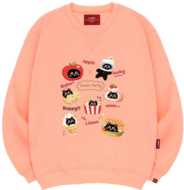 엘라모 남녀공용 스위트파티 맨투맨