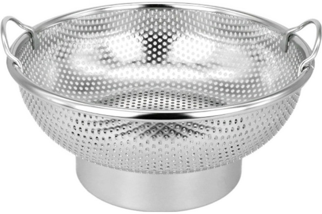 Kitchen Ireh 304不鏽鋼圓形帶腳架孔洞蒸盤, 1個, 銀色