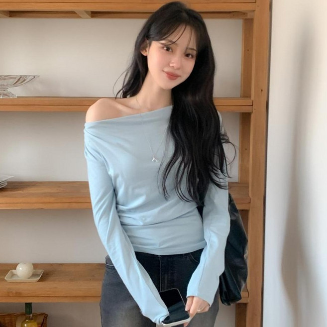 니썸 여성용 캔디 드레이프 티셔츠