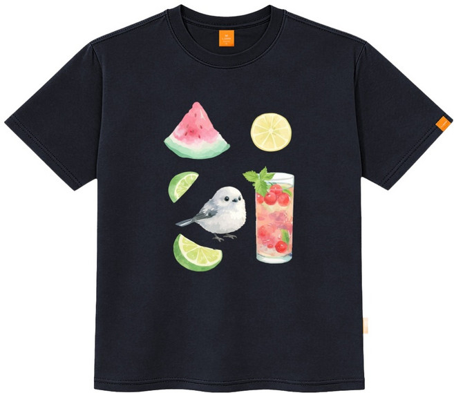 엘라모 남녀공용 후르츠 팃 반팔 티셔츠