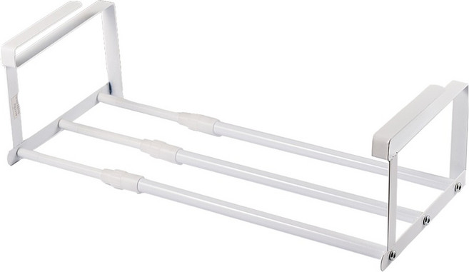 아케이바이 고급형 길이조절 선반 걸이, 화이트, 1세트