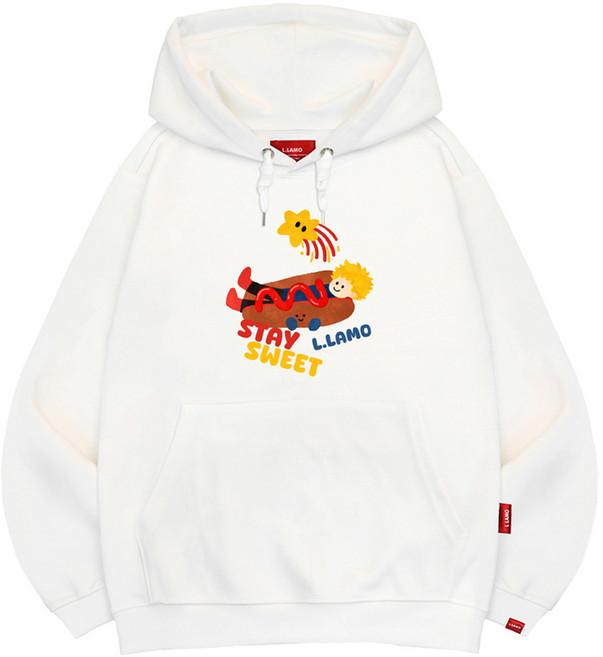 엘라모 남녀공용 핫도그왕자 후드