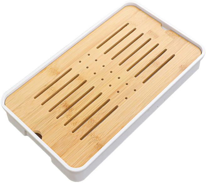 쿠쏘 대나무 찻상 다도 트레이 N타입 32 x 19 cm, 화이트, 1개, 단품