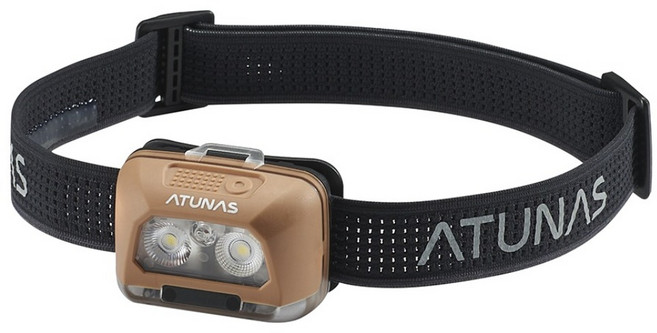 ATUNAS 歐都納 星光輕量防水頭燈 A1LIGZ01N, 沙漠棕, 1個