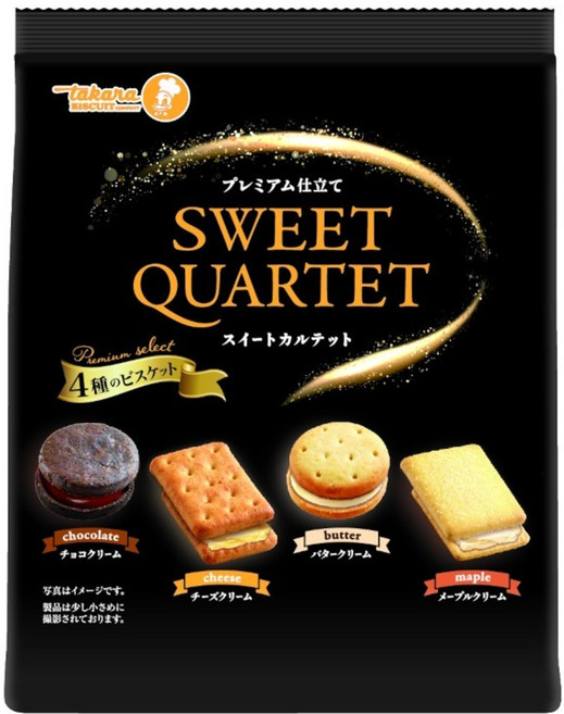 takara 寶製菓 四種類綜合夾心餅, 126g, 1包