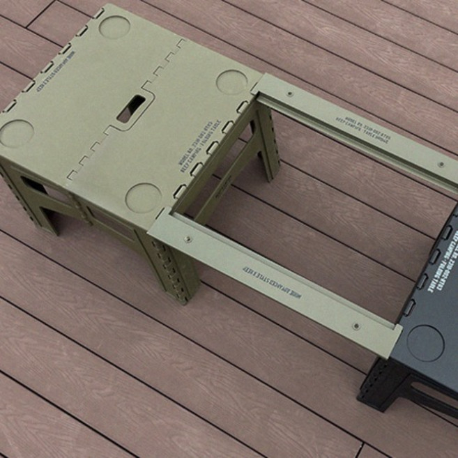 KEEP 브릿지 유닛 다이소 호환 캠핑 폴딩 테이블 IGT 커넥터, 카키