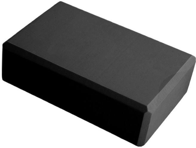 라이프포인트 EVA 폼브릭 운동 스트레칭 보조 요가블록, 블랙, 1개