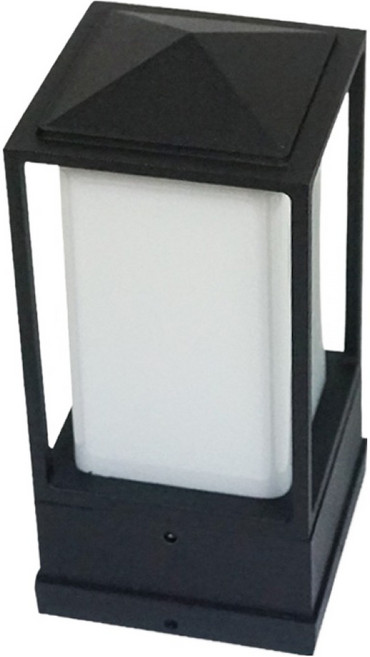 블링라이트 LED GS 사각 문주등 80 x 80 mm E26소켓, 블랙