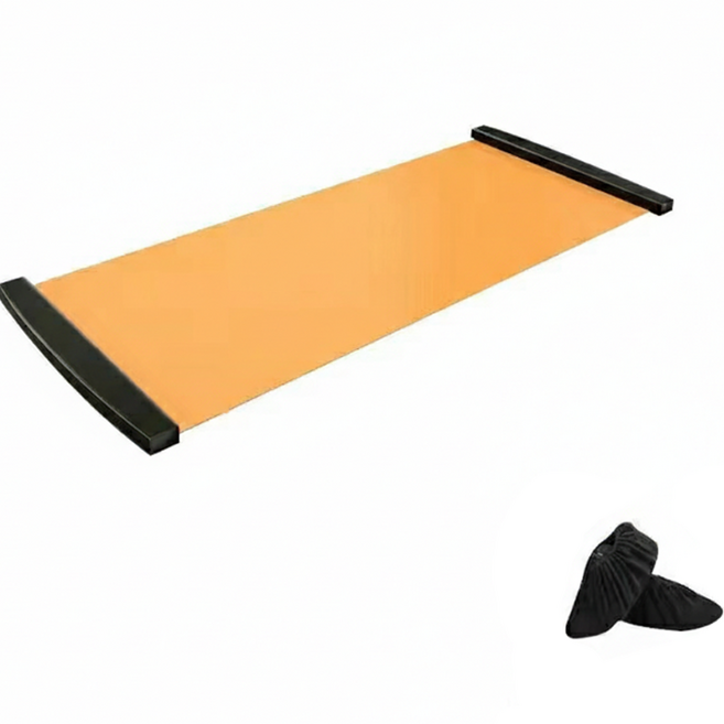 별하롱 실내 보드 홈트 슬라이딩 매트 슬라이딩 신발 커버, 오렌지색, 1개