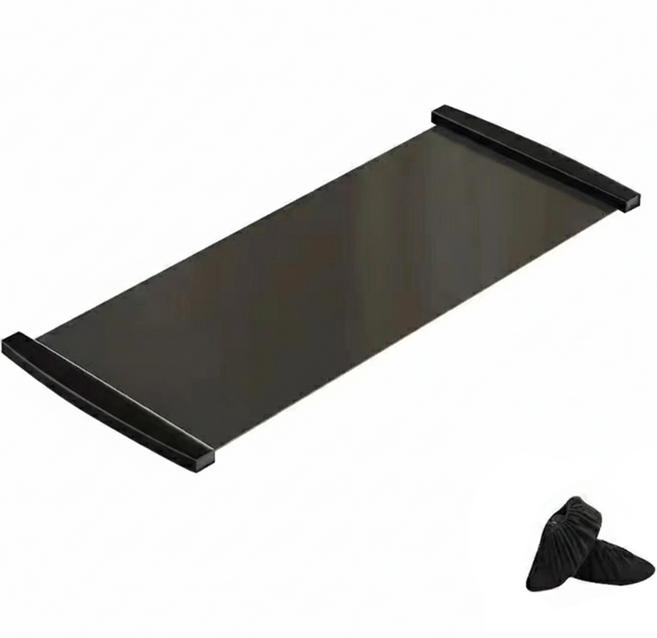 별하롱 실내 보드 홈트 슬라이딩 매트 슬라이딩 신발 커버, 블랙, 1개