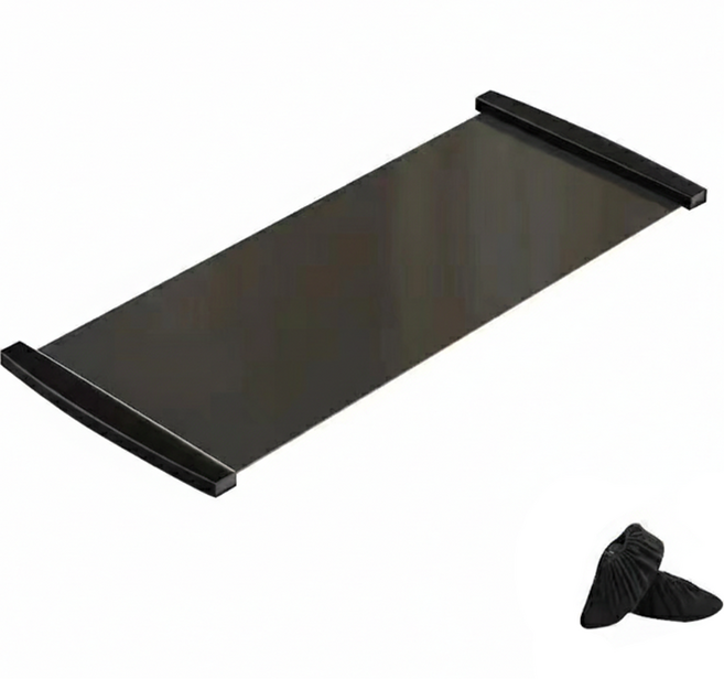 별하롱 실내 보드 홈트 슬라이딩 매트 슬라이딩 신발 커버, 블랙, 1개