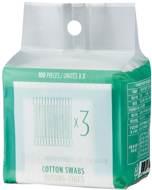 더페이스샵 데일리 뷰티툴즈 코튼면봉, 300개입, 1개
