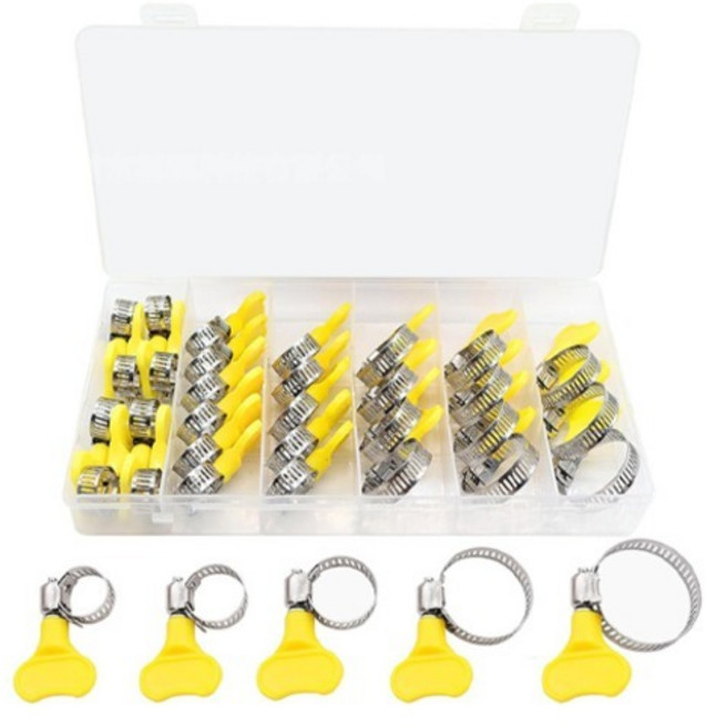 올커버 나비 호스 고정 클립 밴드 30p + 케이스 세트, 1세트