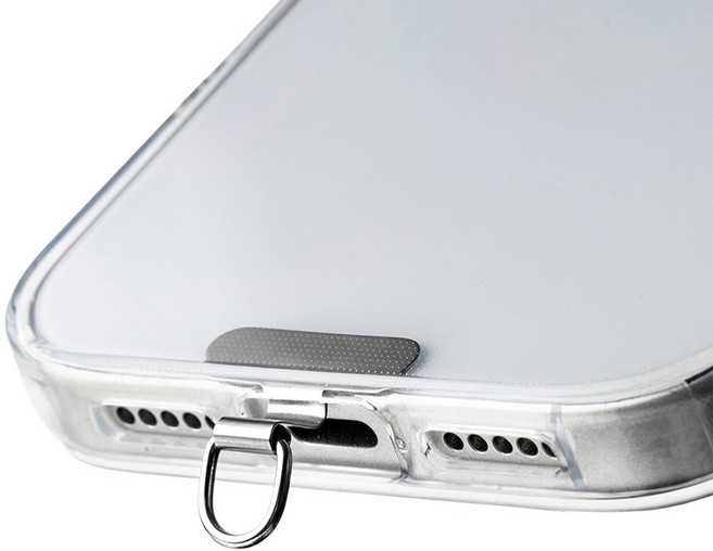 누아트 스마트폰 휴대폰 키링 연결고리 미니 홀더, 실버, 1개