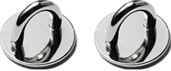 누아트 스마트폰 휴대폰 키링 부착 원형 연결고리 홀더, 실버, 2개