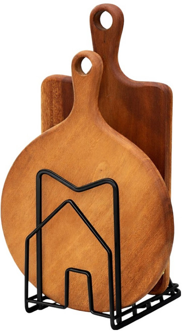 natureahn 直立式鍋蓋砧板架, 黑色, 1個