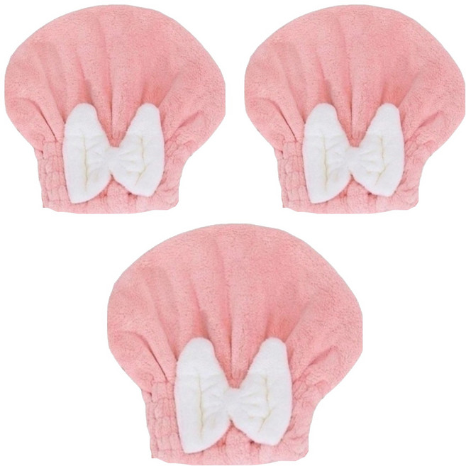 아케이바이 고급형 드라이 헤어캡 20 x 28 cm, 핑크, 3개