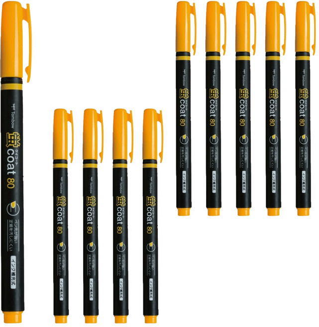 케이코트 단면 형광펜, 99 크롬 옐로우, 10개