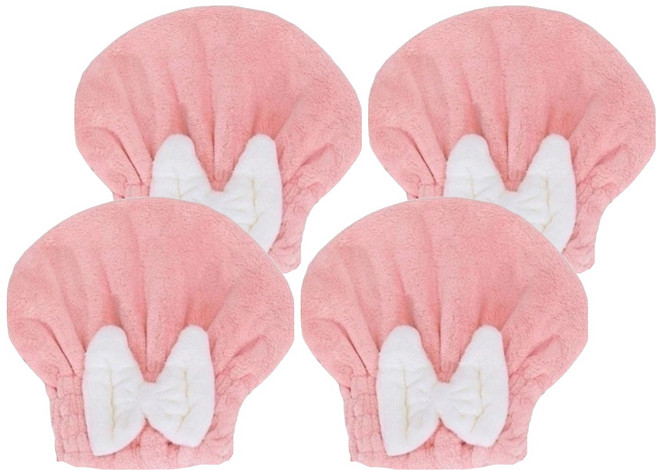 아케이바이 고급형 드라이 헤어캡 20 x 28 cm, 핑크, 4개