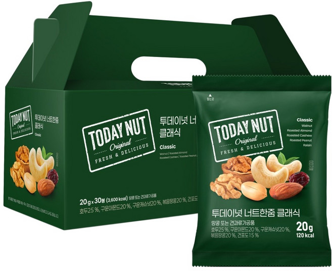 TODAY NUT 經典一把堅果 30入 600g, 1個