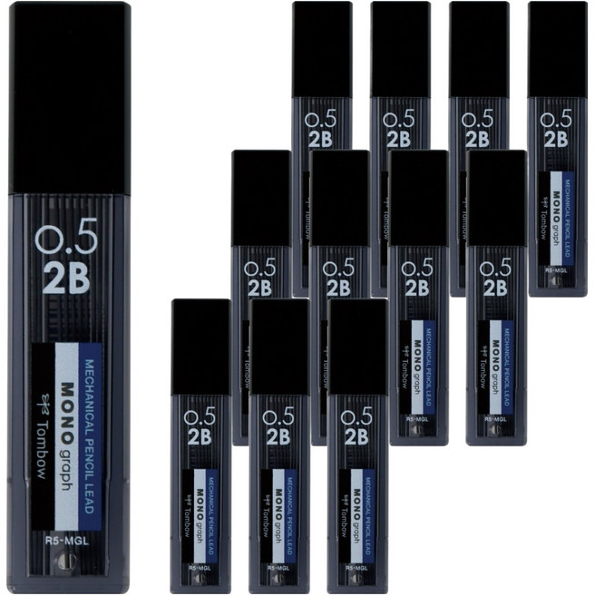 MONO 그래프 라이트 샤프심 2B 스탠다드, 12개, 0.5mm
