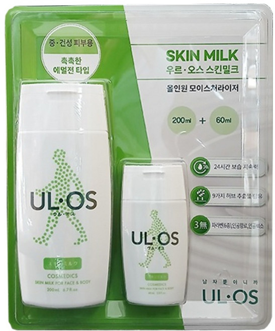 우르오스 올인원 스킨밀크 200ml + 60ml 세트, 1개