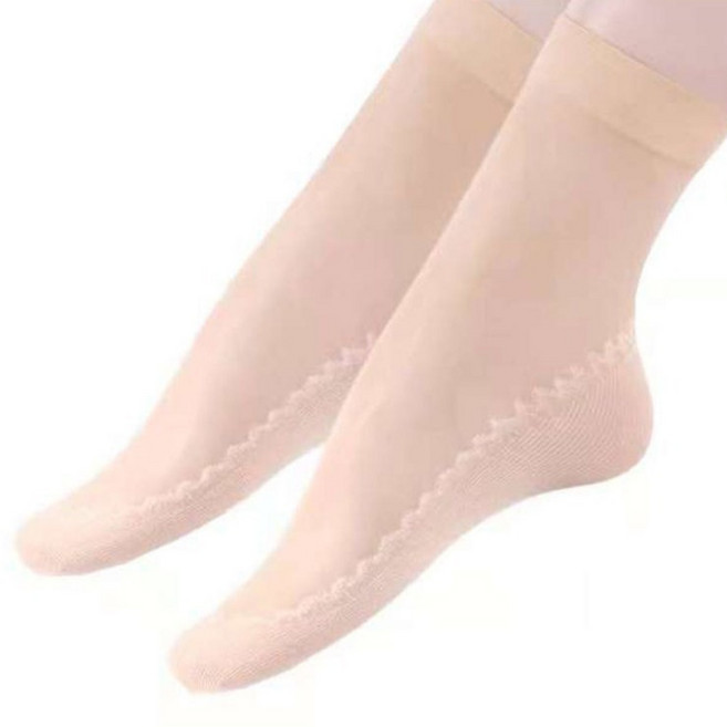 더시럽 여성용 얇은 땀흡수 패드 스타킹 발목 양말 4켤레