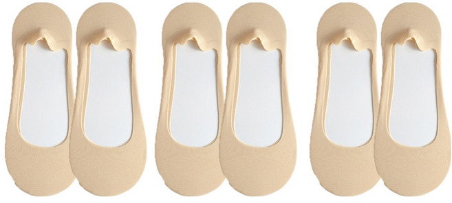 더시럽 여성용 무봉제 앞뒤꿈치 쿠션 페이크삭스 3켤레