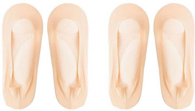 더시럽 여성용 3D 입체 쿠션 아치 지지 페이크 양말 2켤레