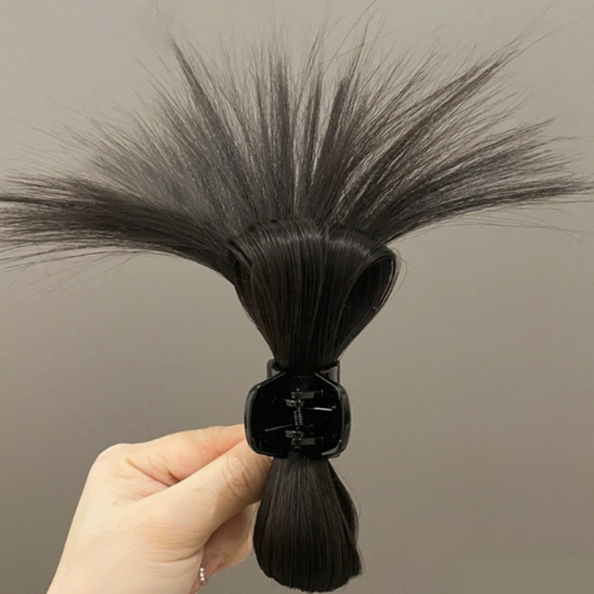 끌레아르 집게형 올림머리 가발, 갈색 검정, 1개