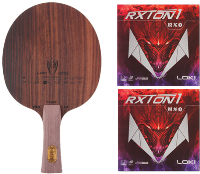 로키스포츠 키린 K10 FL 탁구라켓 + 록스톤1 양면 러버 세트, 1세트
