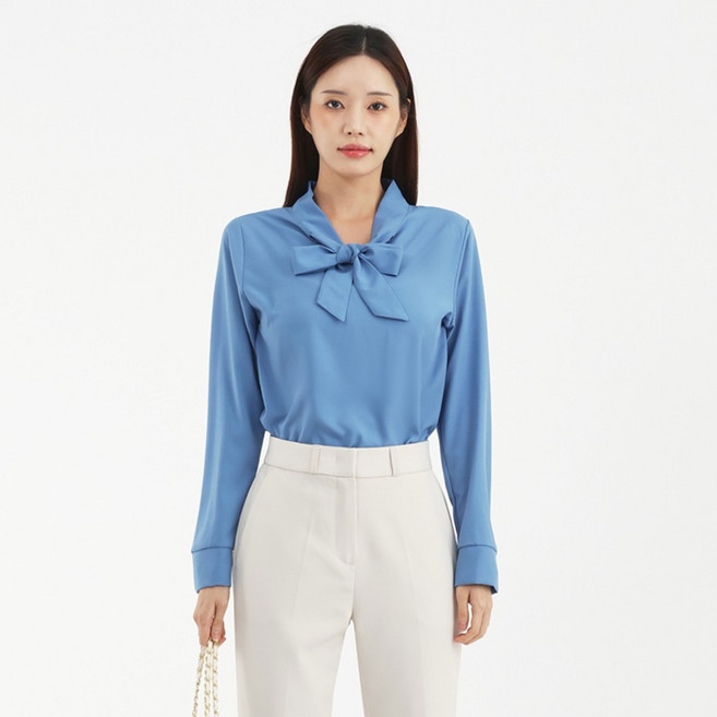 엘쏘 실키 타이 블라우스