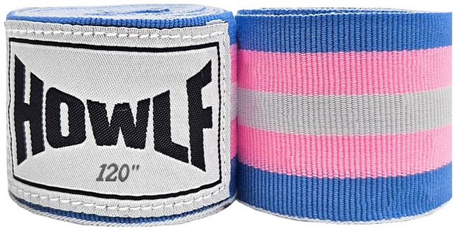 하울프 셀렉트 복싱 핸드랩 양손착용 세트, 블루 + 핑크 + 화이트, 1세트