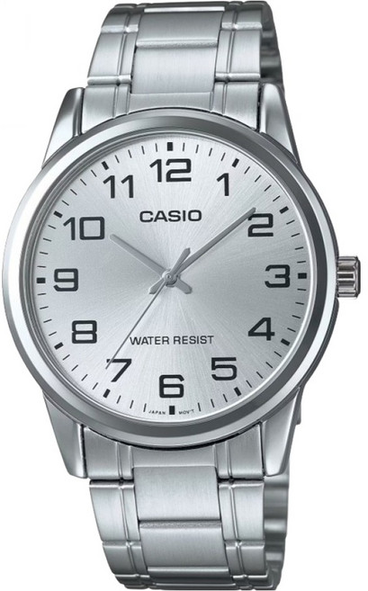 카시오 남성용 쿼츠 메탈 손목시계 MTP-V001D-7B + 배터리교환권 세트