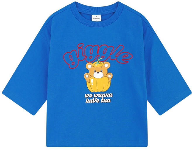 MilkBaby 즐거운 파프리카 아기곰돌 7부 티셔츠