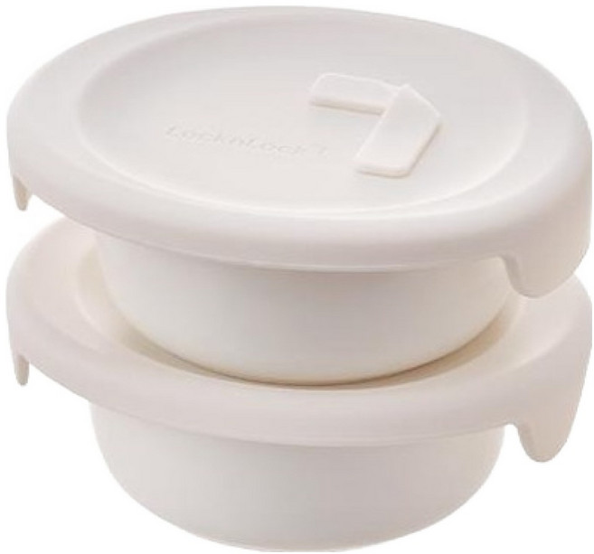 락앤락 바로한끼 도자기 밥용기 아이보리, 2개, 355ml