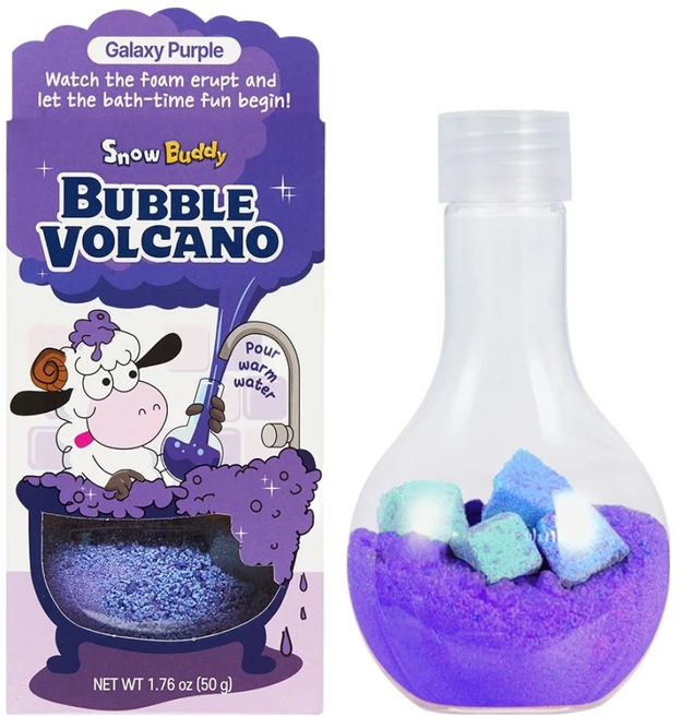 스노우버디 버블 볼케이노 입욕제 갤럭시퍼플, 50g, 1개 - 쿠팡
