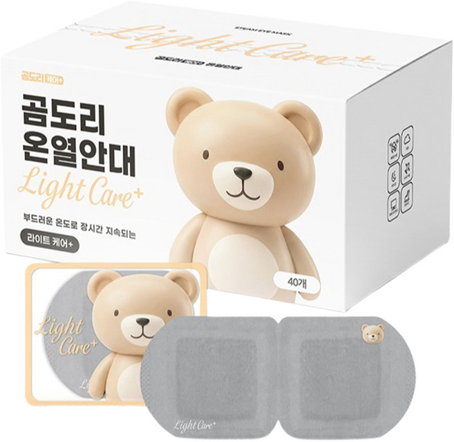 곰도리 라이트 케어 플러스 온열안대 무향, 40개입, 1개