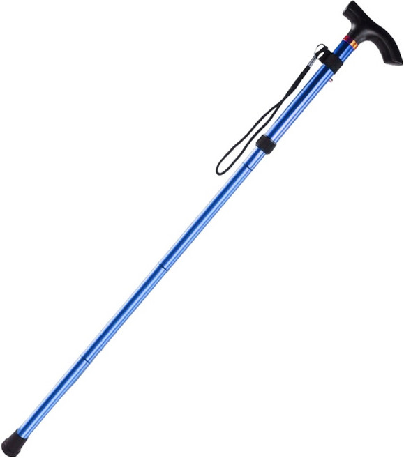 오버코드하이킹어르신가벼운접이식지팡이BRP3271, 블루, 1개