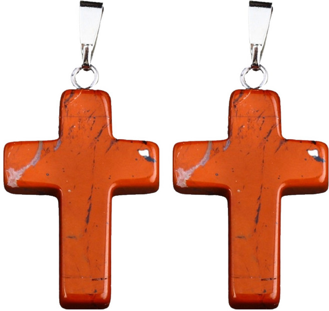 미소로운 십자가 펜던트, 오렌지, 2개