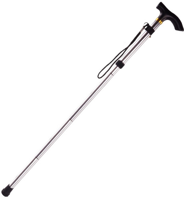 오버코드하이킹어르신가벼운접이식지팡이BRP3271, 실버, 1개