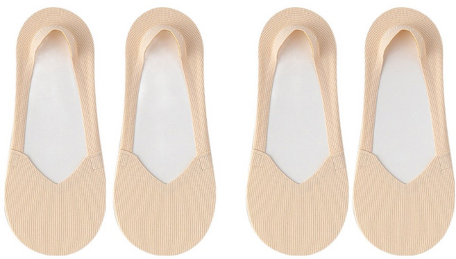 더시럽 여성용 V슬릿 아이스 통기 발등 페이크삭스 2켤레