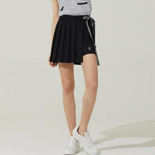 HALEY 여성용 탈부착 랩 플리츠 스커트형 반바지 HSAWS1012