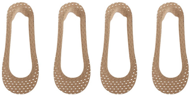 더시럽 여성용 메쉬 구멍 미끄럼 방지 단색 페이크삭스 2켤레