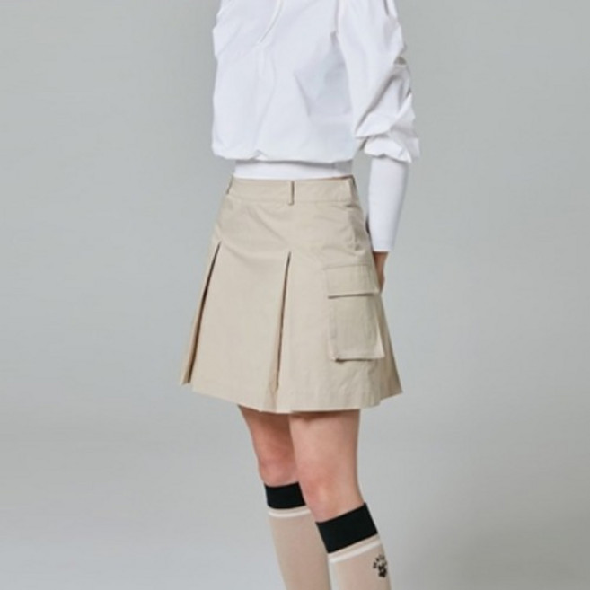 HALEY 女款細褶對褶工裝口袋褲裙 HSBWK1206