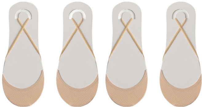 더시럽 여성용 전체 메쉬 끈 고정 페이크 쿠션 슬링백 페이크삭스 2켤레